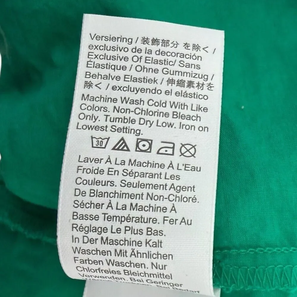 J.Crew Factory Eyelet Embroidered Midi Dress Emerald Beryl Green Size 10 CS891